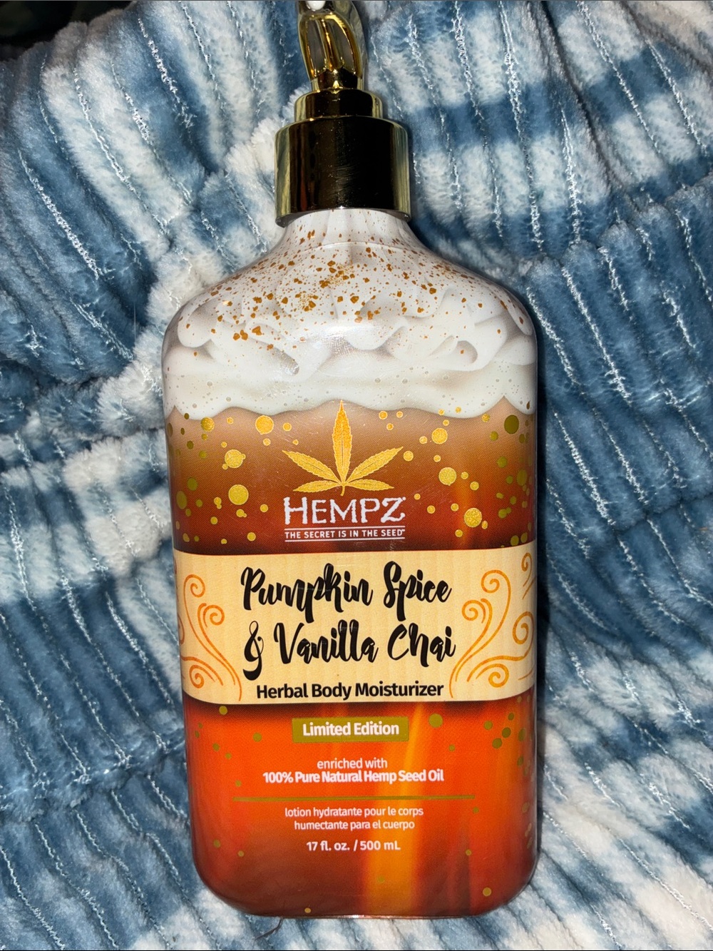HEMPZ pumpkin spice and vanilla chai body moisturizer 17fl.oz. 500ml